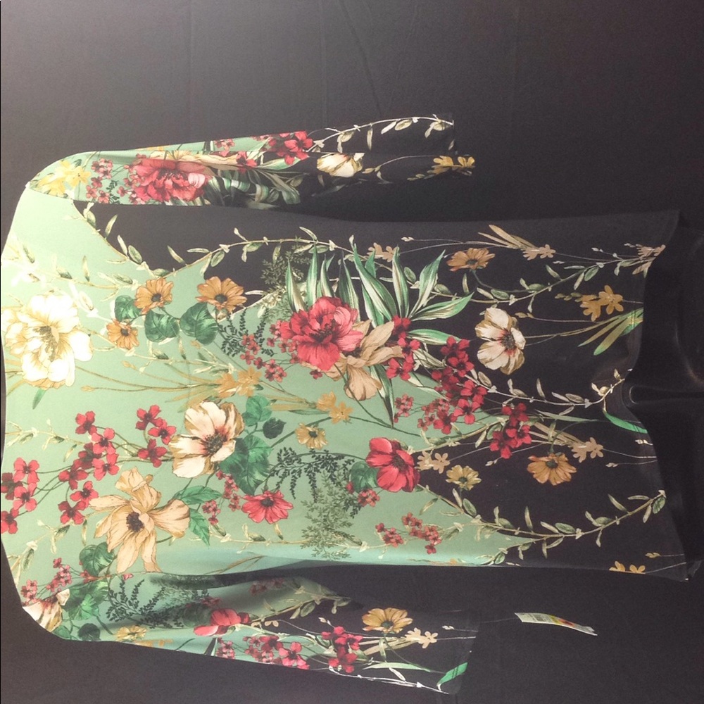 JM Collection Embellished Tunic Botanical M - Picture 4 of 4